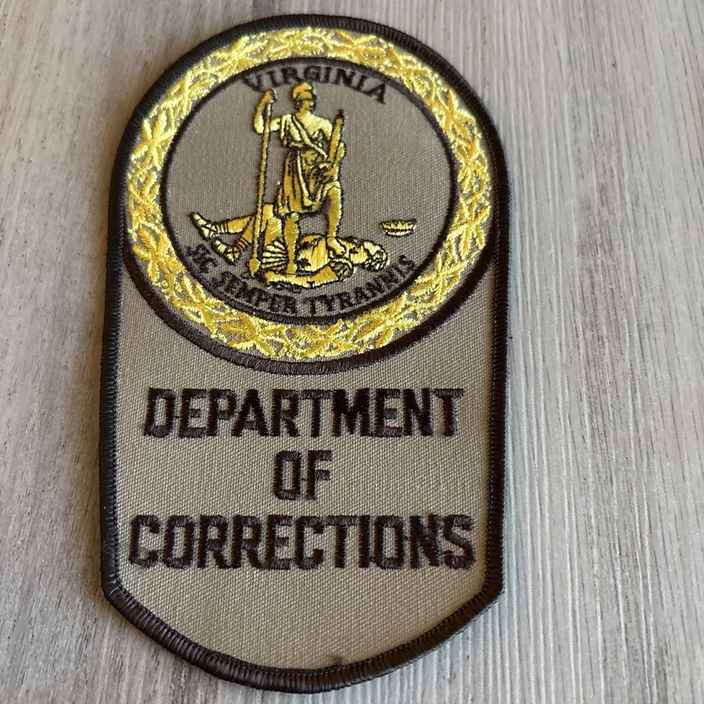 Vintage DEPARTMENT OF CORRECTIONS Virginia Prison Jail Guard Patch Badge